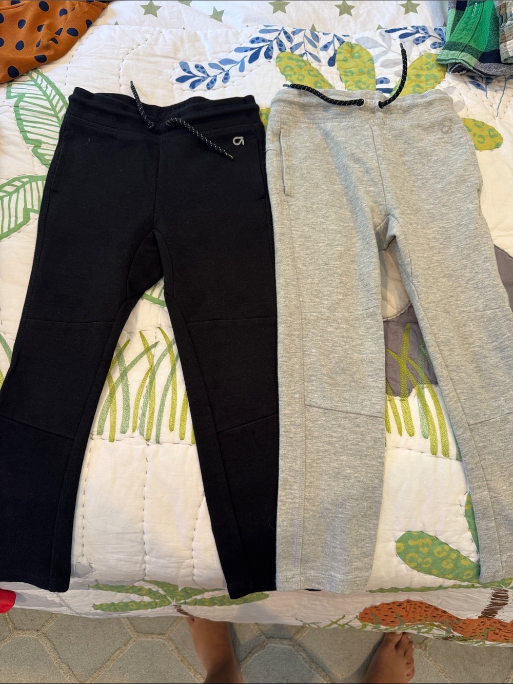 GAP Kids Black & Light Gray Pull-On Joggers